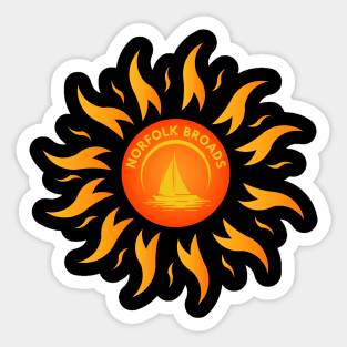 Norfolk Broads Sailing Sunshine Sticker